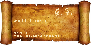 Gertl Hippia névjegykártya
